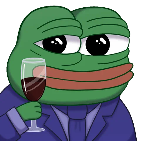 smaczny in a suit, holding a glass