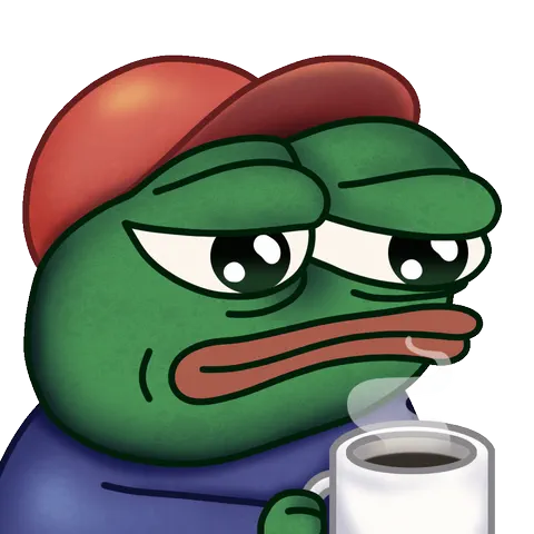 smaczny with his morning coffee